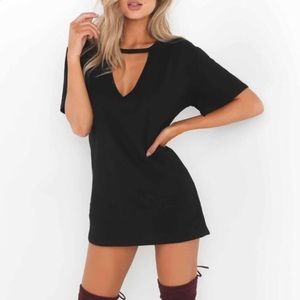 Tiger Mist black jersey dress